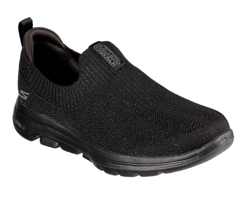 Skechers Dam Svarta Slip On - Gowalk 5 - Starlit - Sverige (JADFZ-7941)